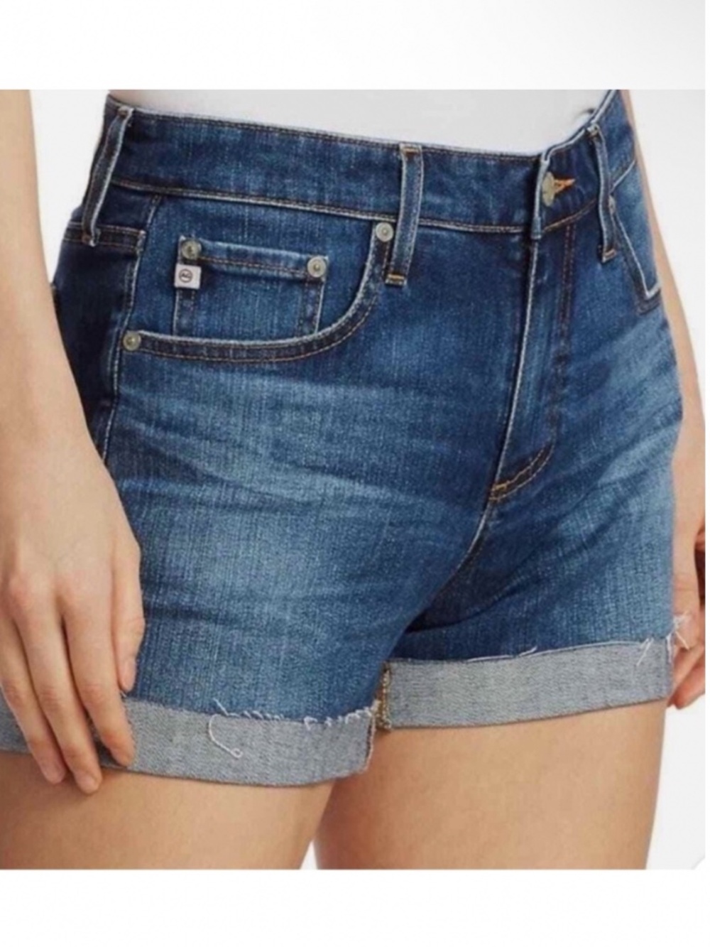 Ag Adriano Goldschmied The Hailey Ex-Boyfriend Roll - Up Denim Shorts